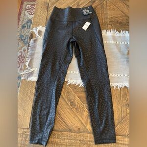GAP Black and Charcoal Patterned High-Rise Leggings